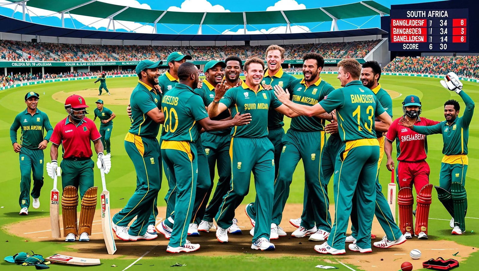 South Africa crushes Bangladesh