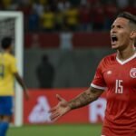 Peru's Paolo Guerrero reacts in frustration after missing a key opportunity during the goalless draw against Ecuador in the 2026 FIFA World Cup CONMEBOL qualifier at Estadio Nacional, Lima, on September 21, 2025.