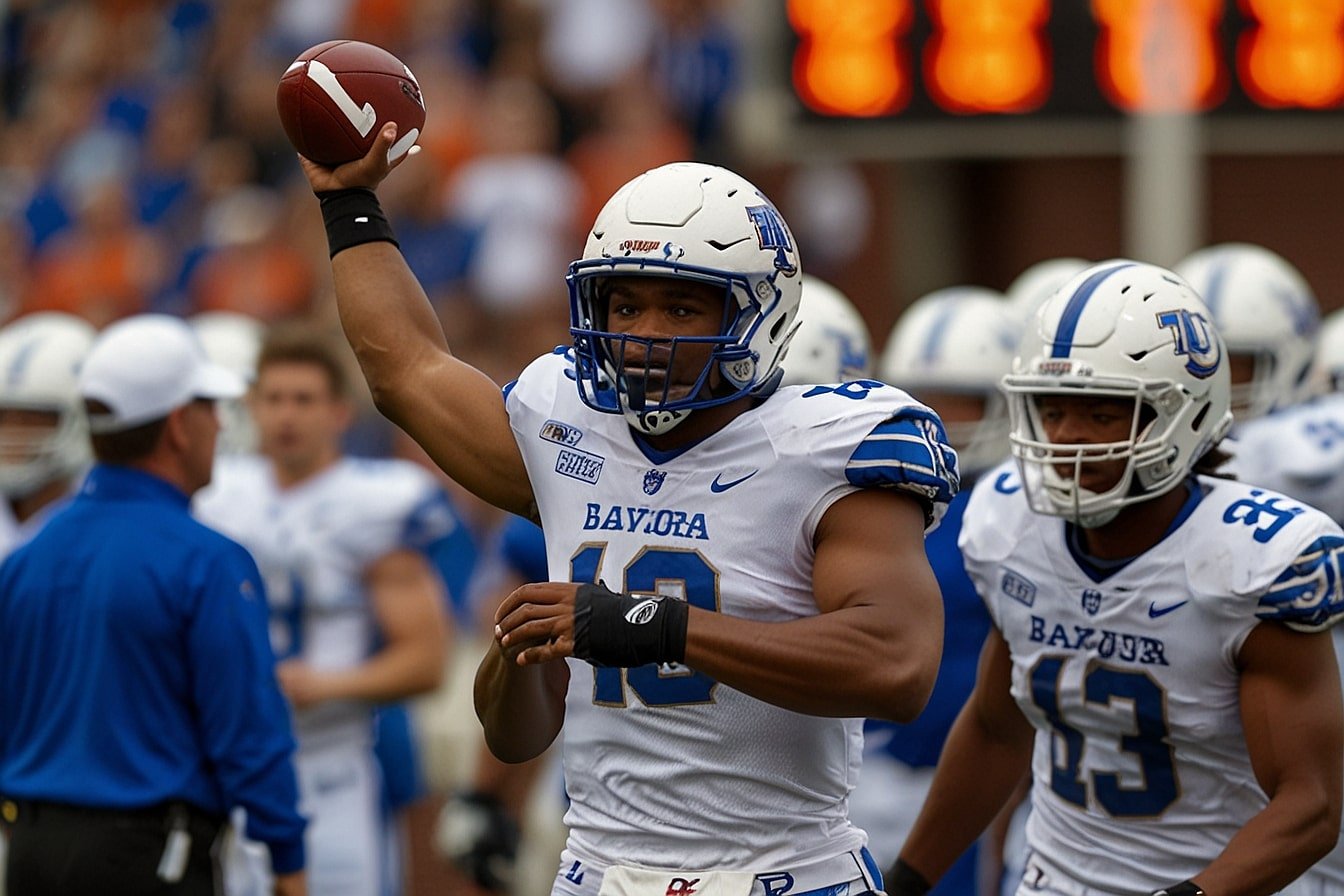 Tulsa Golden Hurricane players celebrate on the field after defeating Oklahoma State 19-12 at Boone Pickens Stadium, marking their first win in Stillwater since 1951.