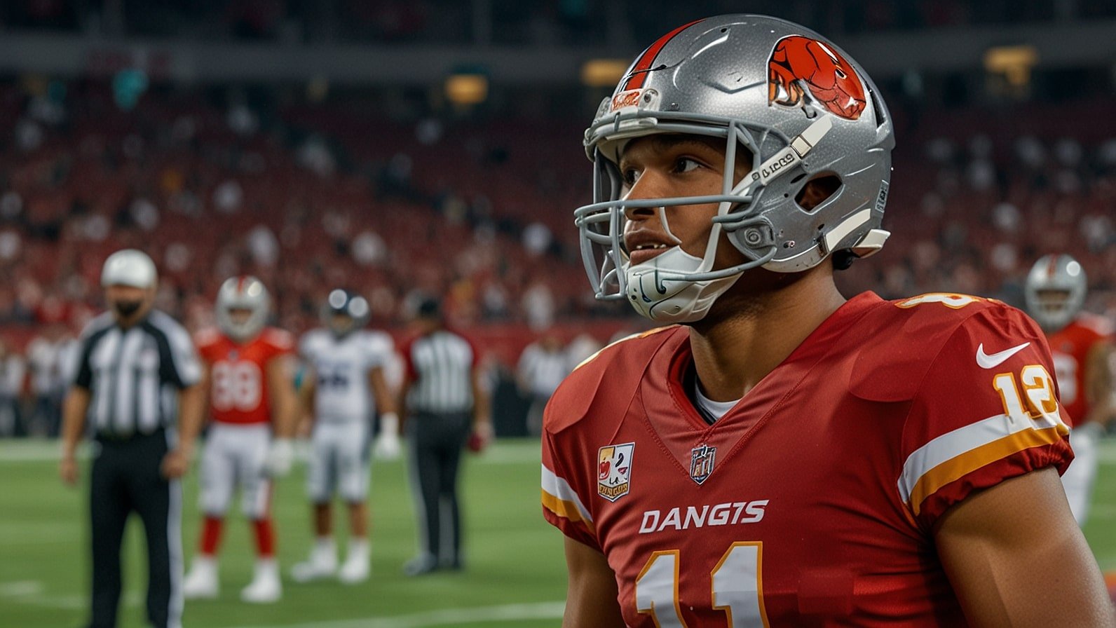 Washington Commanders quarterback Jayden Daniels dives into the end zone for the game-winning touchdown against the Cincinnati Bengals in overtime at Paycor Stadium, September 2025.