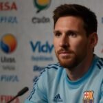 Lionel Messi speaks thoughtfully at a press conference in Miami, addressing questions about his potential participation in the 2026 FIFA World Cup.