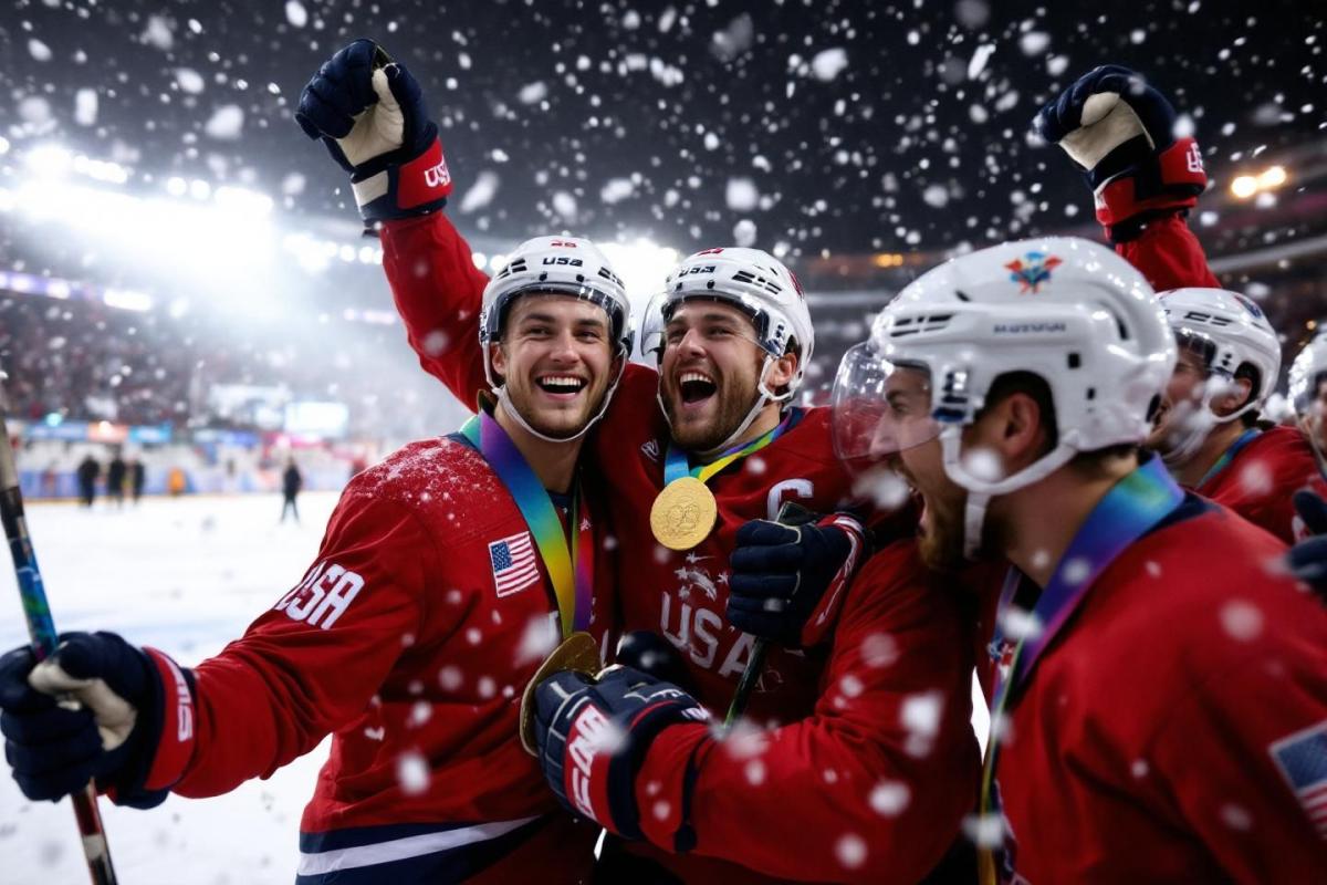 USA beats Canada in OT to win first hockey gold since 1980 'Miracle on Ice'