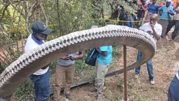 A 500-kilogram metal ring crashed down over Kenya, confirming suspicions that had persisted for years
